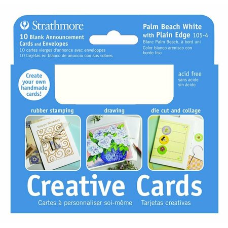 STRATHMORE ARTIST PAPERS Strathmore 3X5 Creative Card - White/Plain 10PK 105-4